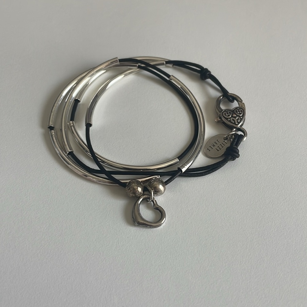 Lizzy James Silver and Black Bracelet
